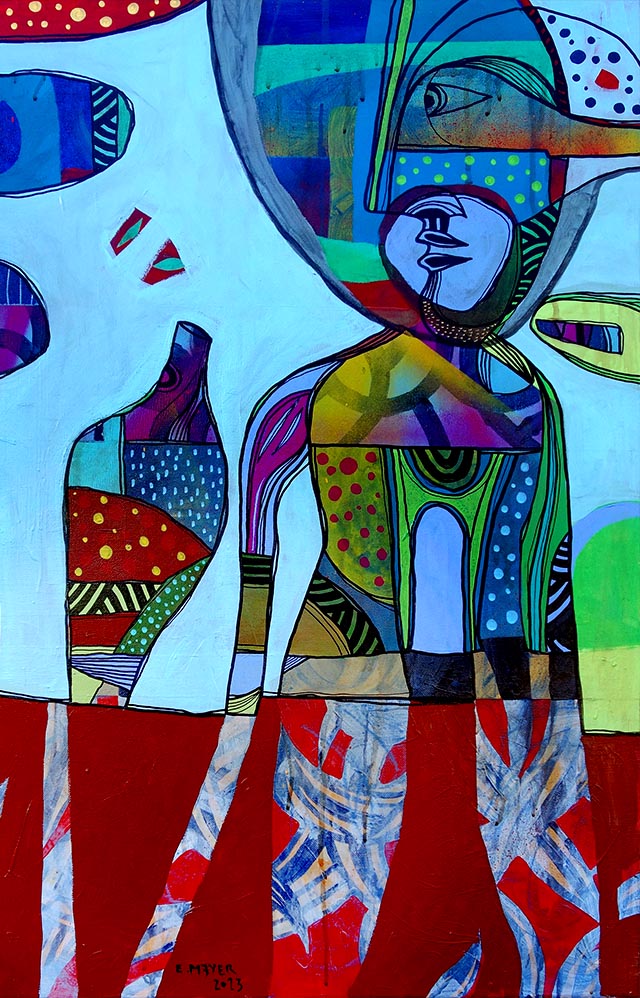 Détail du peinture d'Eric Meyer