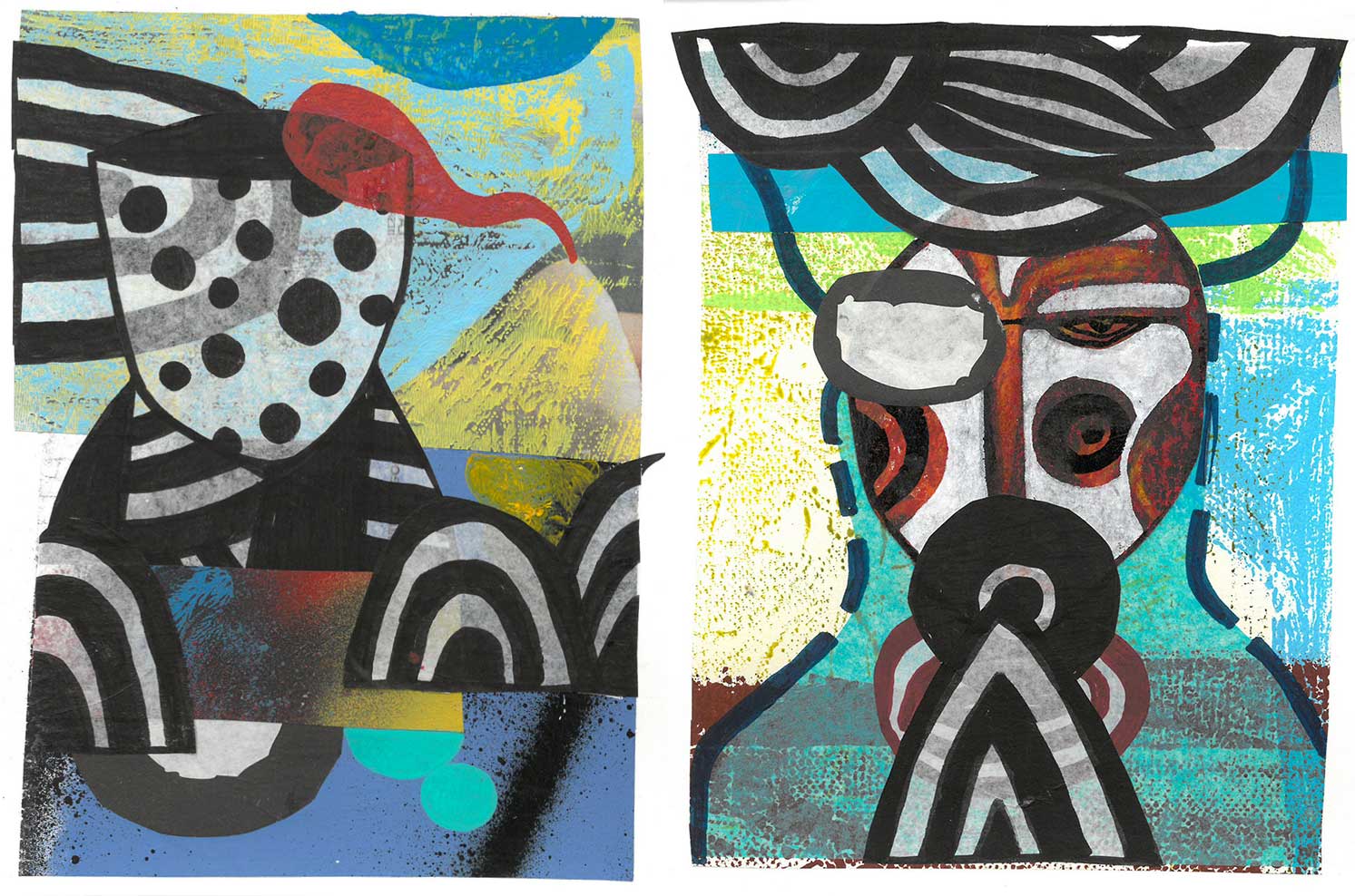 Papier découpés Collage Eric Meyer Artworks