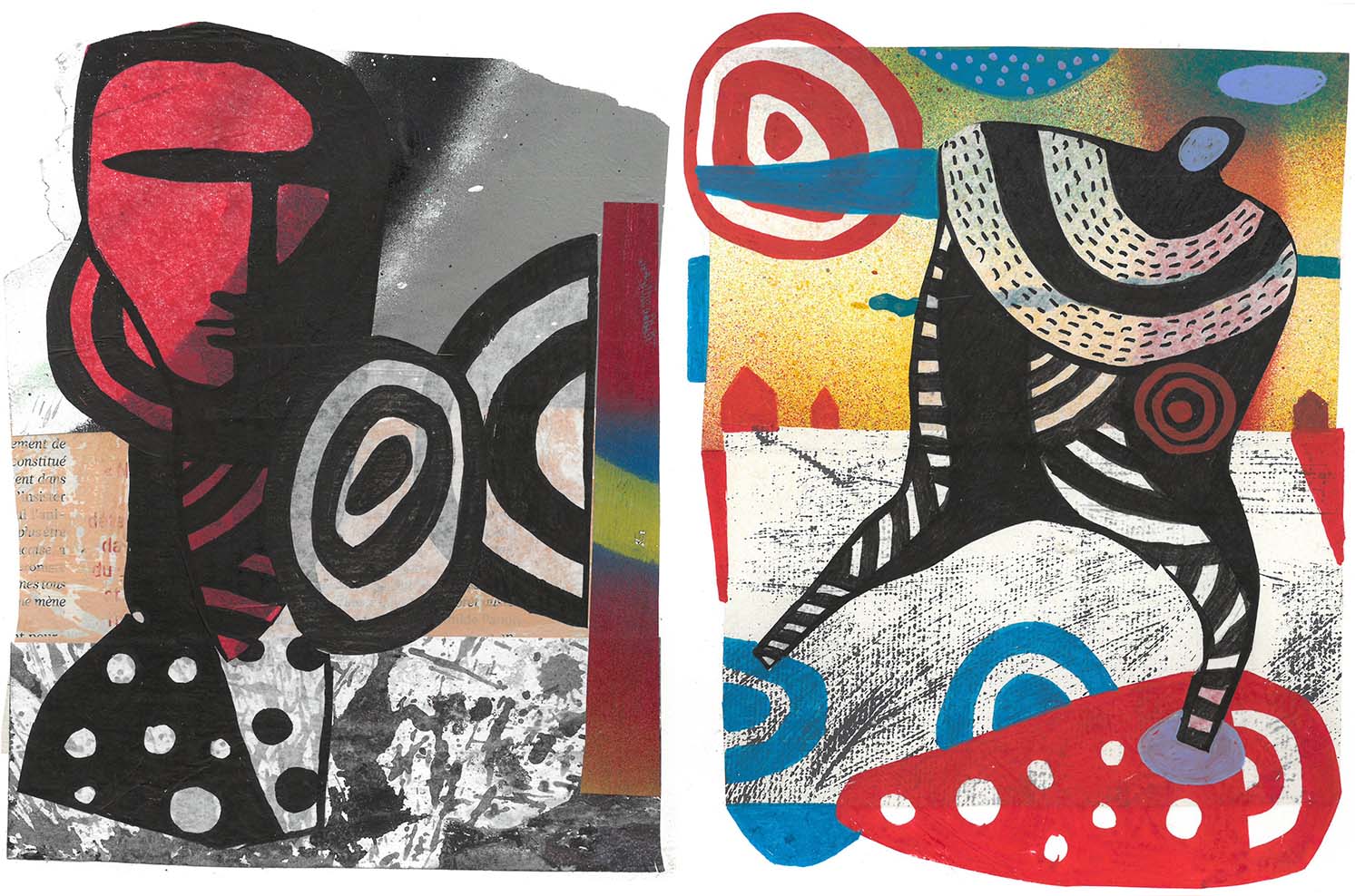 Papier découpés Collage Eric Meyer Artworks