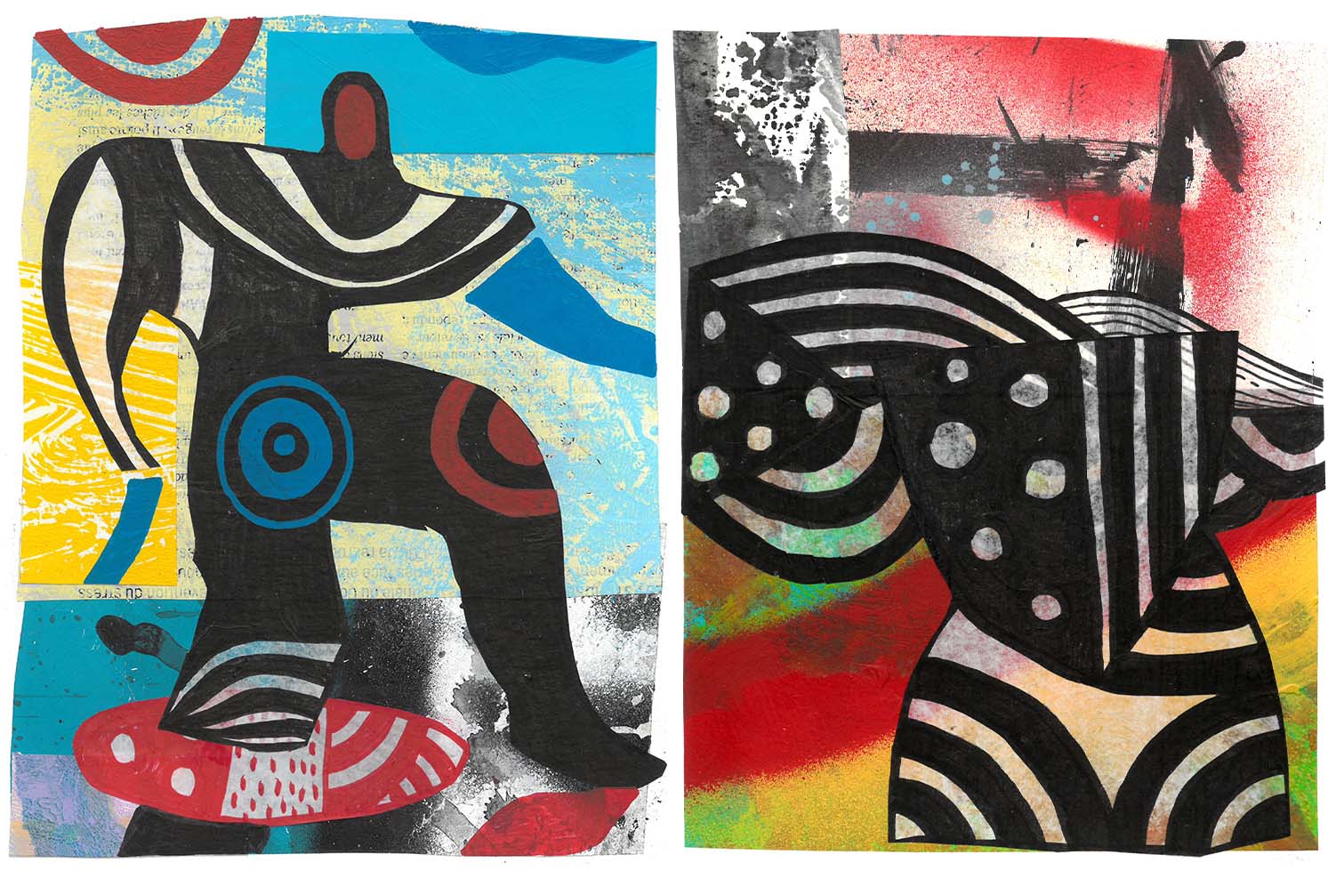 Papier découpés Collage Eric Meyer Artworks