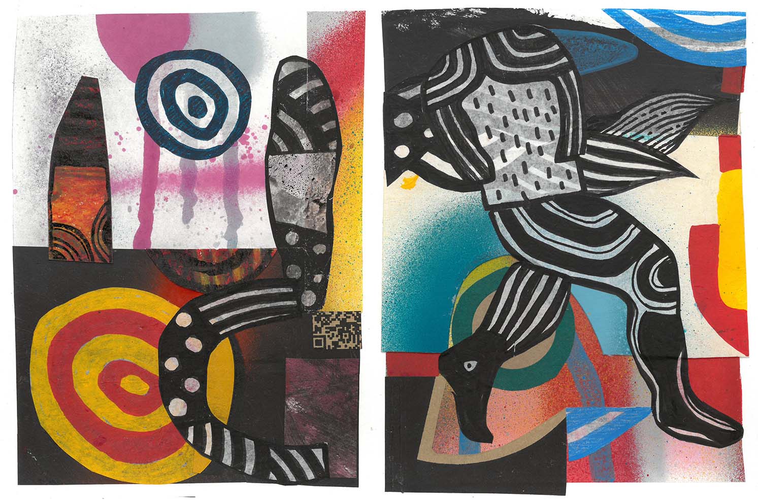 Papier découpés Collage Eric Meyer Artworks