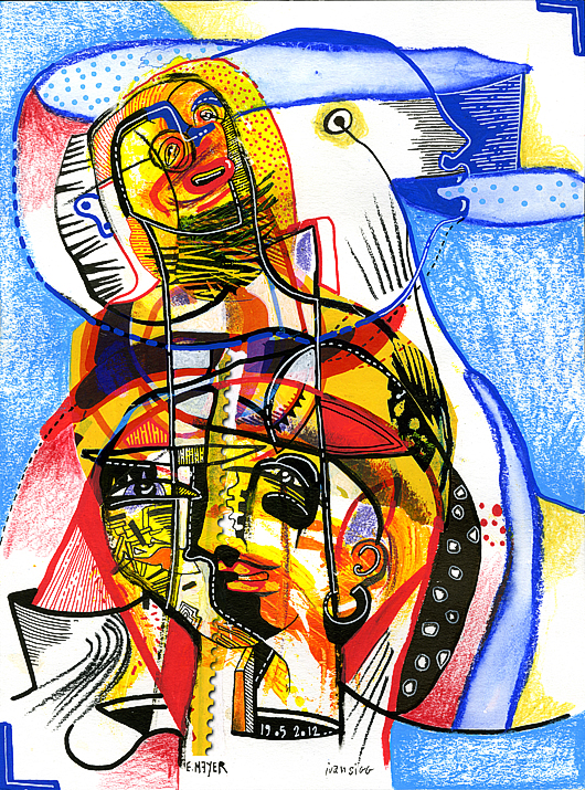 eric meyer, kuu, puls'art, art, peinture, dessin, oeuvre collective