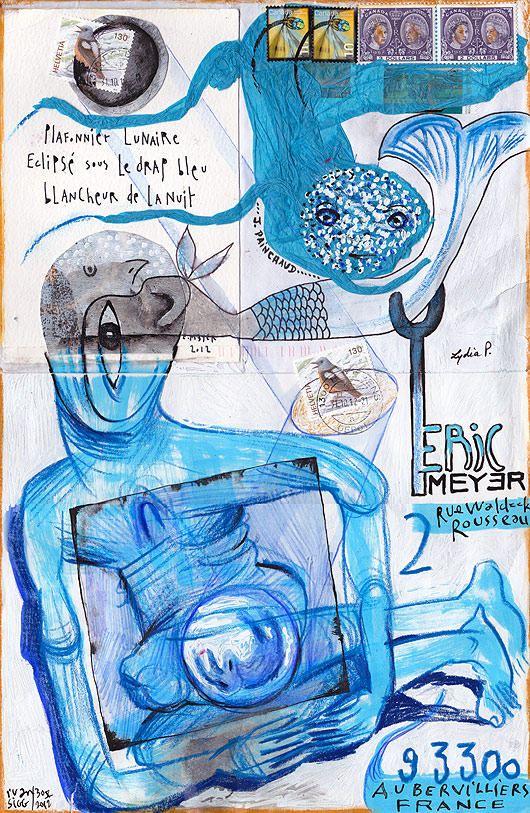 haiku, eric meyer, art postal, mail art, dessin, peinture, poésie