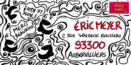 eric meyer, mail art, art postal, voeux 2013