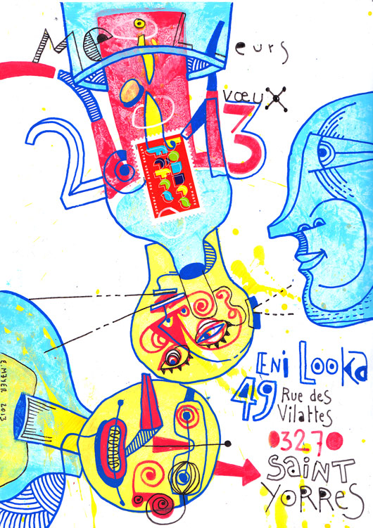 eric meyer, mail art, art postal, voeux 2013