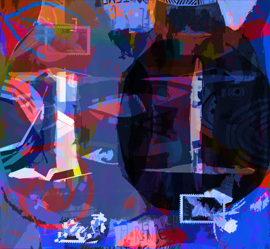 eric meyer, peinture, dessin contemporain, peinture digitale, art postal, mail art