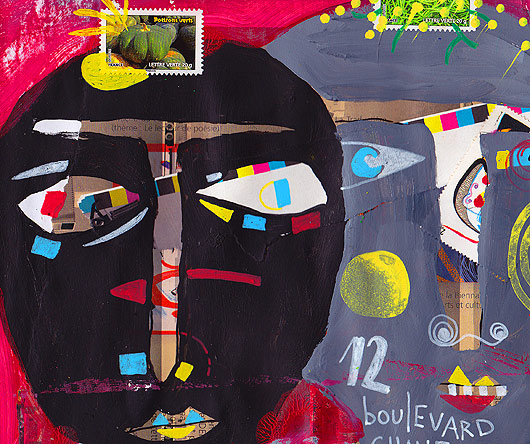 eric meyer, peinture, dessin contemporain, peinture digitale, art postal, mail art