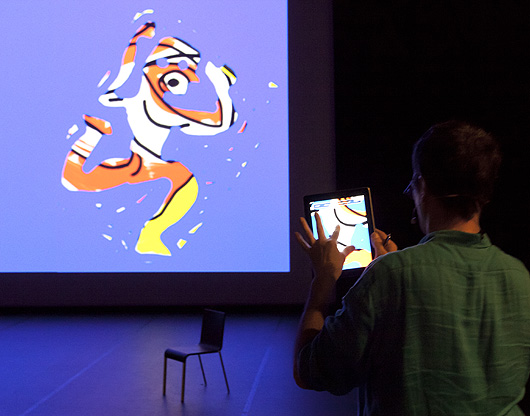 eric meyer, peinture numérique, iPad, peinture digitale, pompidou, beaubourg, secours populaire, seine saint-denis, 93, peintre, performance